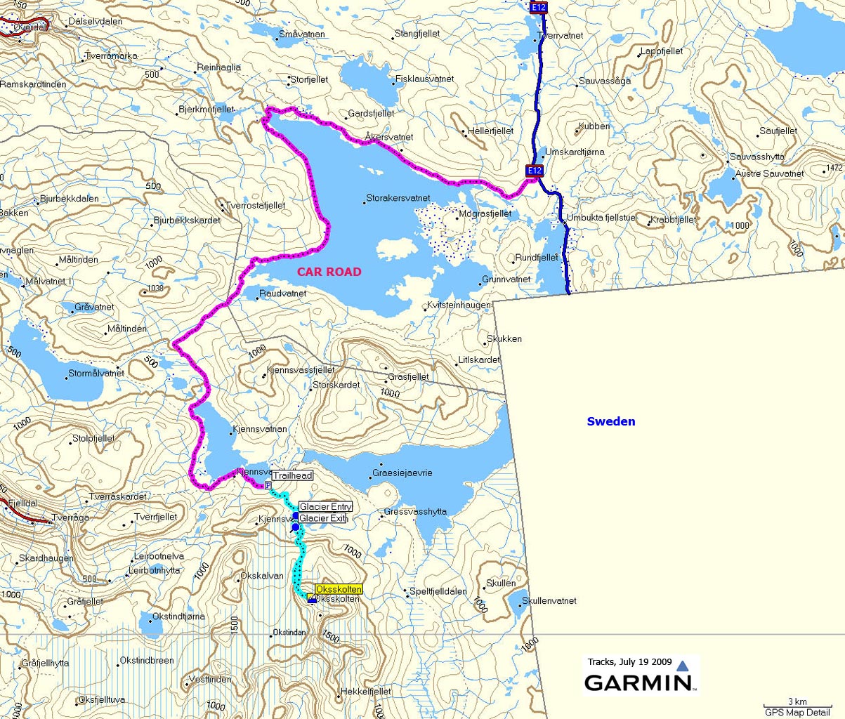 Norwegian Mountains - Route Descriptions - Oksskolten, Okstindan ...